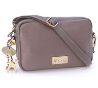 Catwalk Collection Handbags - Ladies Small Leather Cross Body Bag - Women's Messenger Camera Bag - Adjustable Strap - Polly - Grey