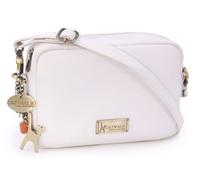 Catwalk Collection Handbags - Ladies Small Leather Cross Body Bag - Women's Messenger Camera Bag - Adjustable Strap - Polly - White