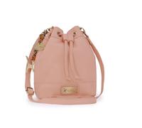 Catwalk Collection Handbags Women's Rochele Small Leather Drawstring Cross Body Bucket Bag in Pink Catwalk Collection Handbags Pink Small