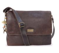 Catwalk Collection Handbags - Women's Large Messenger Bag - Ladies 14-15 Inch Laptop Bag - Distressed Leather - Fits A4 Notebooks - Sabine L - Brown