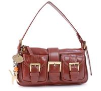 Catwalk Collection Handbags - Women's Small Shoulder Bag - Leather Handbag With Adjustable Strap - Evening Bag - Natalie - Tan