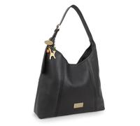 Catwalk Collection Handbags - Women's Soft Leather Hobo Shoulder Bag - Medium to Large Tote Bag With Zip For Women - Multiple Pockets - Bethany - Black