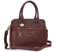 Catwalk Collection Handbags Women's Victoria Large Leather Tote Bag With Multiple Compartments in Brown Catwalk Collection Handbags Brown Large