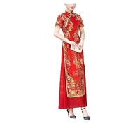 Catwalk Dress Long Style Stand Collar, Elegant Cheongsam Celebration Chinese Traditional Dress