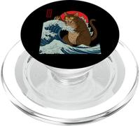 Catzilla Attacks Funny Cat Lover's Monster great wave PopSockets PopGrip for MagSafe
