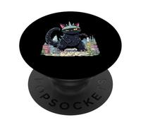 Catzilla Cat Japanese Art Funny PopSockets Adhesive PopGrip