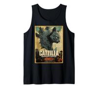 Catzilla Cat Monster Japanese Art Funny Parody Gifts Tank Top