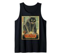 Catzilla Cat Monster Japanese Art Funny Parody Gifts Tank Top