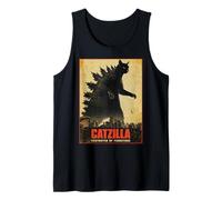 Catzilla Cat Monster Japanese Art Funny Parody Gifts Tank Top