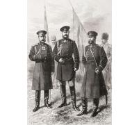 Caucasian Army General Staff left to right - Prince Dmitry Ivanovich Svyatopolk-Mirsky 1825ÔøΩ1899. Imperial Russian Army general politician and member of the princely Svyatopolk-Mirsky family. Grand
