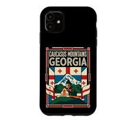 Caucasus Mountains Georgia Flag Mountain Travel Art Case for iPhone 11