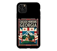 Caucasus Mountains Georgia Flag Mountain Travel Art Case for iPhone 11 Pro Max