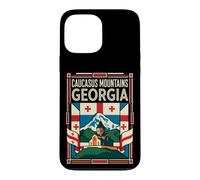 Caucasus Mountains Georgia Flag Mountain Travel Art Case for iPhone 13 Pro Max