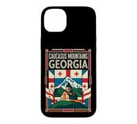 Caucasus Mountains Georgia Flag Mountain Travel Art Case for iPhone 14 Plus