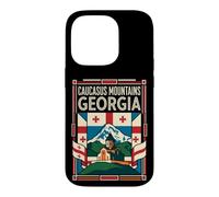 Caucasus Mountains Georgia Flag Mountain Travel Art Case for iPhone 14 Pro