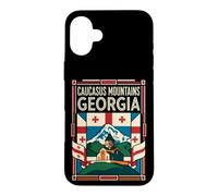 Caucasus Mountains Georgia Flag Mountain Travel Art Case for iPhone 16 Plus