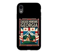 Caucasus Mountains Georgia Flag Mountain Travel Art Case for iPhone XR