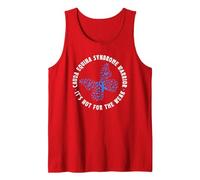 Cauda Equina Syndrome Warrior Blue Ribbon Butterfly Tank Top, Men, Red, X-Large