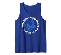 Cauda Equina Syndrome Warrior Blue Ribbon Butterfly Tank Top, Men, Royal Blue, XX-Large