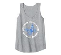Cauda Equina Syndrome Warrior Blue Ribbon Butterfly Tank Top, Women, Heather Grey, Small