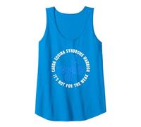 Cauda Equina Syndrome Warrior Blue Ribbon Butterfly Tank Top, Women, Sapphire Blue, Small