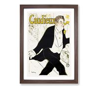Caudious by Henri De Toulouse-Lautrec Framed Print | A2 Walnut Framed Wall Art | Ready to Hang | Modern Nature Picture | Living Room Bedroom Lounge Office