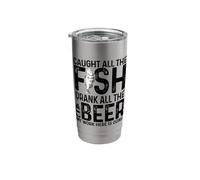 Caught All The Fish Drank All The Beer My Work Here is Done Stainless Steel Insulated Tumbler