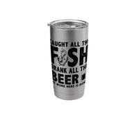Caught All The Fish Drank All The Beer My Work Here is Done Stainless Steel Insulated Tumbler