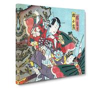 Caught in a Fight by Utagawa Kunisada Canvas Print | Gallery Wrapped 30mm Frame Wall Art | 14x14 inches | Ready to Hang | Modern Picture | Living Room Bedroom Lounge Office