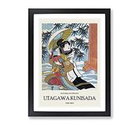 Caught In The Snow By Utagawa Kunisada Exhibition Museum Asian Japanese Framed Print | A2 Black Framed Wall Art | Ready to Hang | Asian Landscape Picture | Living Room Bedroom Lounge Office