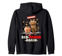 Caught red pawed again Zip Hoodie