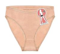 Caught Short!Panties-to-Go When You Need A Spare Pair Panties-to-Go Premium Cotton Blend, Bikini Briefs (Large, Ecru)