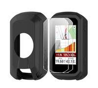 CAUHENYEE Case for Garmin Edge 550/850 Case with 2 Tempered Glass Screen Protectors, GPS Bicycle Computer Screen Protector Accessories (Black)