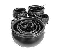 Cauldron Bowl, 10 Pieces Black Witch Cauldron Kettle, Halloween Pot Candy Holder, ABS, PE Lightweight Materials, Fun and Spooky Way to Serve Candy and Treats, for Kids, Parties