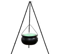 Cauldron Cast Iron - The Cauldron And The Drum | Witches Cauldrons | Tripod Black Cauldrons With Lights | Cast Iron Cauldroon | Vintage Pot Decorations For Haunted House Yard Kitchen Party Garden Porc