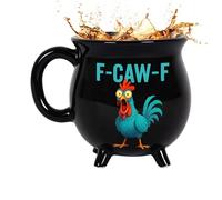 Cauldron Coffee Mug 12oz | Funny Chicken Ceramic Cup | Novelty Tea Hot Cocoa Milk Juice Mug for Home Offiice Farmhouse Friends Family Gag Gift Halloween Birthday
