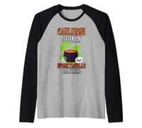 Cauldron Cookin' Spooktacular Seasoning Chef Halloween Raglan Baseball Tee