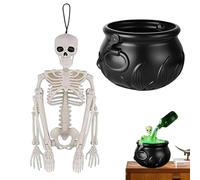 Cauldron Decor - Halloween Display, Luminous Witch Bowl, Mystical Light Effect with Decorative Appeal Supporting Room Setup during the Indoor Party Festival Event for Kitchen Summ