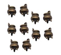 Cauldron Lock Charms, Witch's Cauldron Charms, 3D Cooking Pot Halloween Pendant, 11x8mm DIY Antique Gold/Antique Silver/Bronze Cauldron Charms Ornament Accessories Jewelry Making(10pcs Bronze)