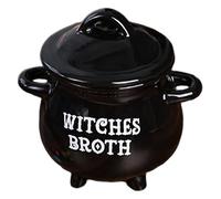 Cauldron Mug 5.9x6.1 Inch, Ceramic Witch Cauldron with Lid, Wicked Halloween Coffee Cup for Women and Men