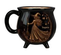 Cauldron Mugs - Ceramic Mug Witch Cat - Decorative Gothic Cauldron Mug for Women Tea Lover Family Friends Kitchen