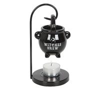 Cauldron Oil Burner Triple Moon Cut Out Black Colour Wax Melt Burners Tea Light Holder Warmer Perfect Home Décor Aromatherapy Witchcraft Gothic Magical Decoration Wicca Wiccan