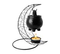 Cauldron Oil Diffuser Gothic Oil Burener Aroma Diffuser Home Decor | Ceramic Tea Light Wax Melt Warmeer for Meditation Yoga Tabletop Desk Windowsill Living Room Tea Room