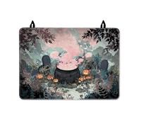 Cauldron Stove Top Cover for Electric Stove, Halloween Fanciful Pumpkin Smoke Halloween Peach Pu Surface Cooktop Cover for Induction or Electric Home Kitchen Decor 28x20 Inch