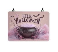 Cauldron Stove Top Cover for Electric Stove, Halloween Gothic Bats Roses Halloween Violet Waterproof Electric Top Cover Protector Home Kitchen Decor 28x20 Inch