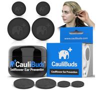 CauliBuds™ Cauliflower Ear Magnets - Premium Silicone Magnet Compression Kit for Cauliflower Ear Prevention & Treatment in BJJ, Wrestling, MMA, & Rugby - Minimize Ear Draining (Black)
