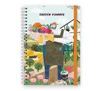 Cauliflower Journals Garden Planner, Garden Journal Log & Notebook - Gardening Journal Greenhouse Themed Cover Design, A5 Spiral Bound 128 Themed Pages, Double Pocket and Elastic Closure