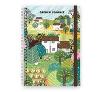 Cauliflower Journals Garden Planner, Journal log & Notebook- Gardening Journal Pretty Garden Themed Cover Design, A5 Spiral Bound 128 Themed Pages, Double Pocket and Elastic Closure, UK Made