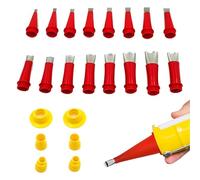 Caulk Finishing Kit, Nozzle Tool Kit in - Reusable Caulking Nozzle Tool Kit - 16 Steel Applicators, 6 Connections, Pe Tools