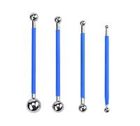Caulk Finishing Tool Double Steel Pressed Ball 4 Pcs/Set | 4 Pieces / set Concrete Countertop Caulking Tool for Bathroom Kitchen Floor Joint Repair for Home, Household